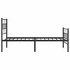 vidaXL Metal Bed Frame without Mattress with Footboard Black 100x190cm