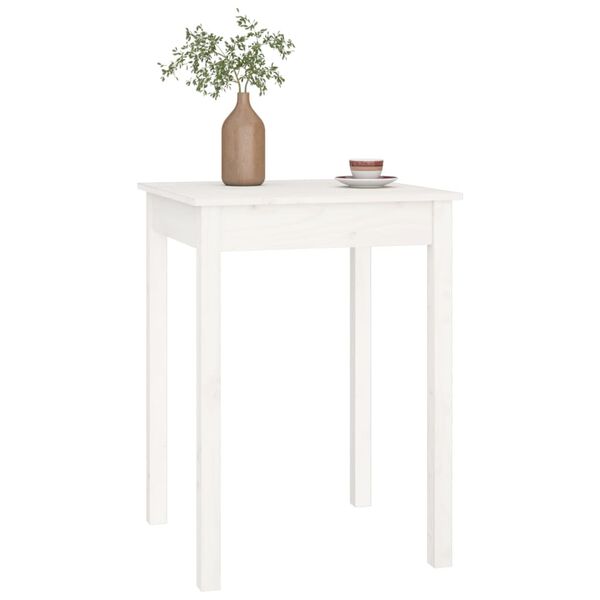 vidaXL Dining Table White 55x55x75 cm Solid Wood Pine