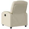 vidaXL Electric Recliner Chair Cream Faux Leather