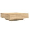 vidaXL Coffee Table with LED Lights Sonoma Oak 100x100x31 cm