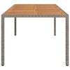 vidaXL Garden Dining Table Grey 250 x 100 x 75 cm Poly rattan