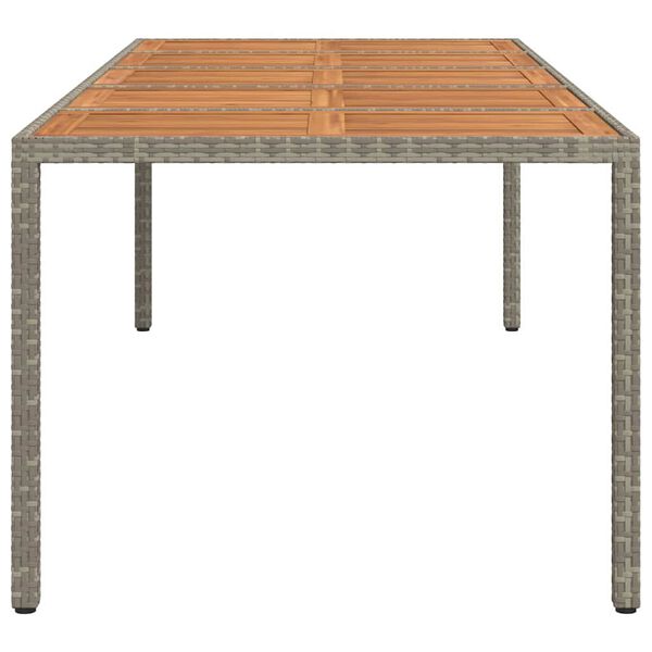 vidaXL Garden Dining Table Grey 250 x 100 x 75 cm Poly rattan