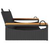vidaXL Swing Bench Black 109x62x40 cm Poly Rattan