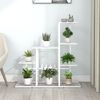 vidaXL Flower Stand 94.5x25x88 cm White Metal