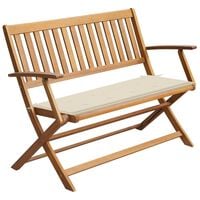 vidaXL Garden Bench with Cushion 120 cm Solid Acacia Wood