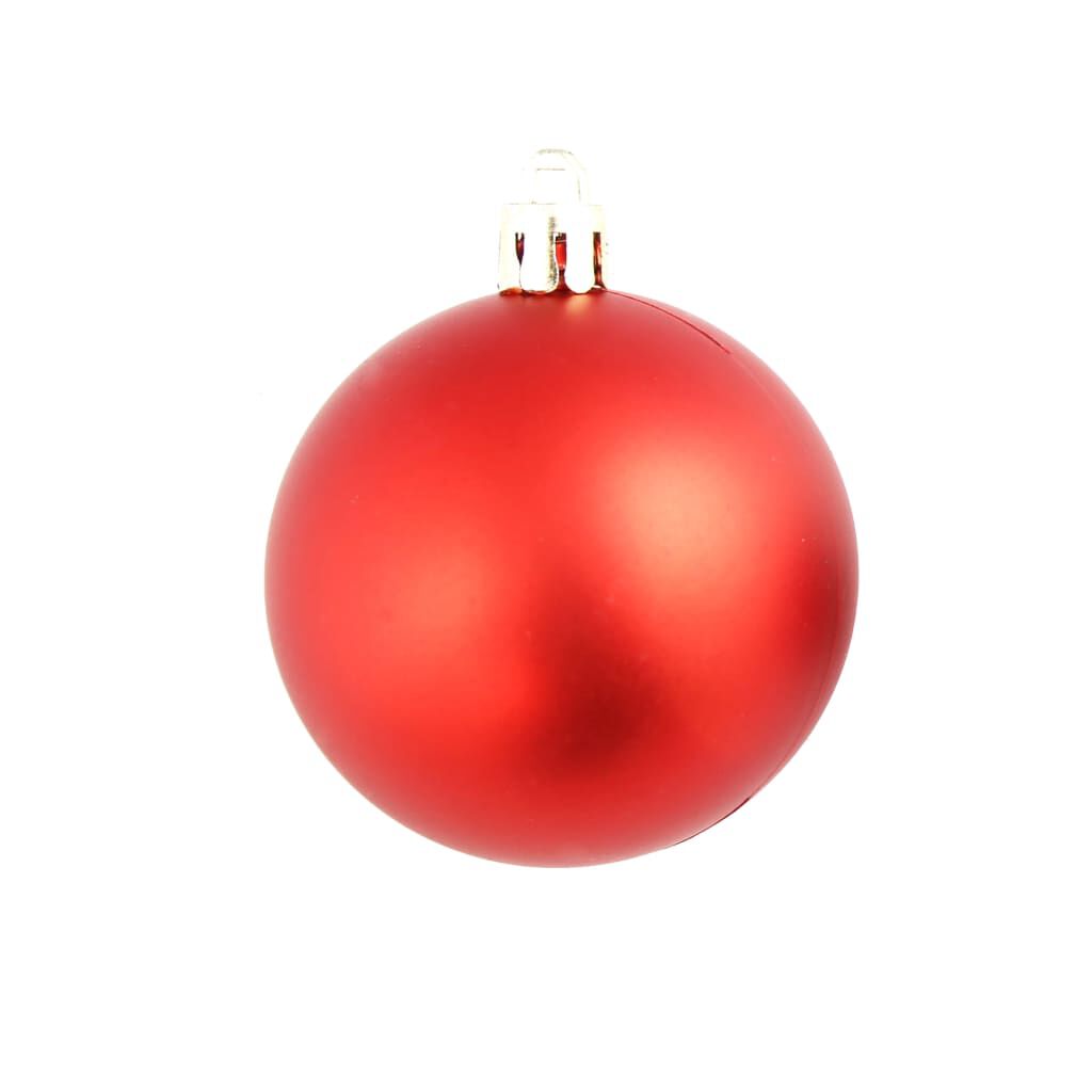 vidaXL 100 Piece Christmas Ball Set 3/4/6 cm Red