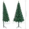 vidaXL Corner Artificial Pre-lit Christmas Tree Green 120 cm PVC