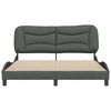 vidaXL Bed Frame without Mattress "Hvar" Dark Grey 152x203 cm Queen Fabric