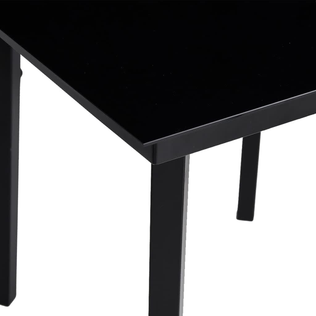 vidaXL 7 Piece Garden Dining Set Black
