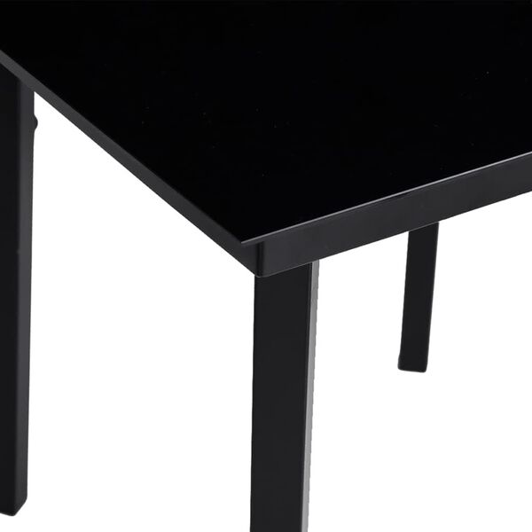 vidaXL 7 Piece Garden Dining Set Black