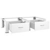 vidaXL Double Washing and Drying Machine Pedestal with Drawers White