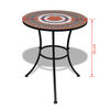 vidaXL 3 Piece Bistro Set Ceramic Tile Terracotta and White