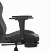 vidaXL Gaming Chair with Footrest Black and Grey Faux Leather