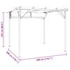 vidaXL Pergola with Retractable Roof Cream White 3x3 m Steel