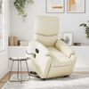 vidaXL Electric Stand up Massage Recliner Chair Cream Faux Leather