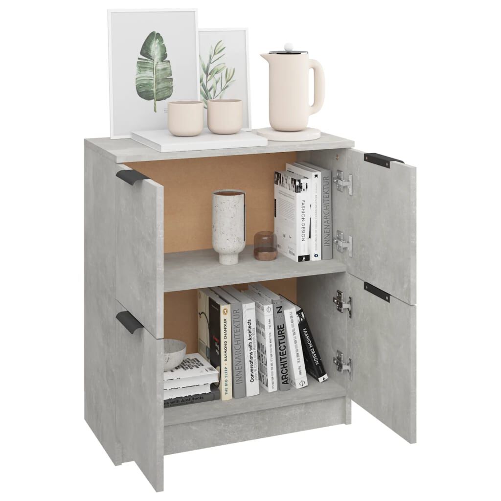 vidaXL Sideboard Concrete Grey 60x30x70 cm Engineered Wood