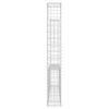 vidaXL U-shape Gabion Basket with 2 Posts Iron 140x20x150 cm