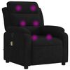 vidaXL Massage Recliner Chair Black Velvet