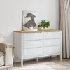 vidaXL Chest of Drawers FLORO White Solid Wood Pine