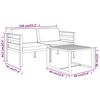 vidaXL 3 Piece Garden Lounge Set with Cushions Aluminium Anthracite