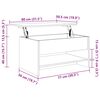 vidaXL Coffee Table Brown Oak 80x50x40 cm Engineered Wood