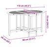 vidaXL Garden Table Folding Brown 110 x 60 x 72 cm Solid Acacia Wood