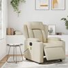 vidaXL Electric Massage Recliner Chair Cream Faux Leather