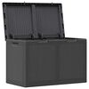 vidaXL Garden Storage Box 180L Black PP Rattan