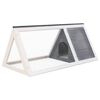 vidaXL Animal Rabbit Cage Grey Wood