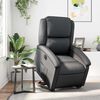 vidaXL Electric Stand up Recliner Chair Black Real Leather