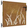 vidaXL Garden Gate 85x75 cm Corten Steel Grass Design