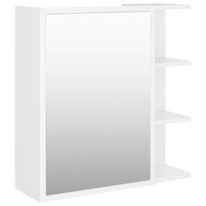 vidaXL Bathroom Mirror Cabinet White 62.5x20.5x64 cm Engineered Wood