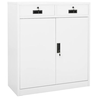 vidaXL Office Cabinet White 90x40x102 cm Steel