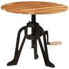 vidaXL Side Table 60x(42-62) cm Solid Wood Acacia and Cast Iron