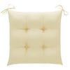 vidaXL Garden Chairs with Cream White Cushions 6 pcs Solid Teak Wood