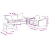 vidaXL 3 Piece Sofa Set with Pillows Dark Grey Fabric