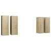 vidaXL TV Cabinets 4 pcs Sonoma Oak 30.5x30x90 cm Engineered Wood