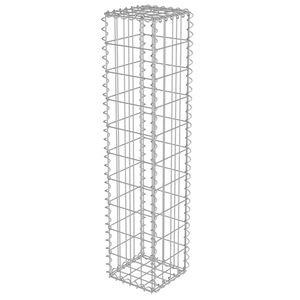 vidaXL Gabion Wall with Covers Galvanised Steel 20x20x100 cm