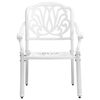vidaXL 5 Piece Garden Dining Set White Cast Aluminium