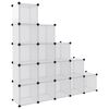 vidaXL Storage Cube Organiser with 15 Cubes and Doors Transparent PP