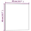 vidaXL Wall-mounted Magnetic Board Black 40x40 cm&nbsp;Tempered Glass