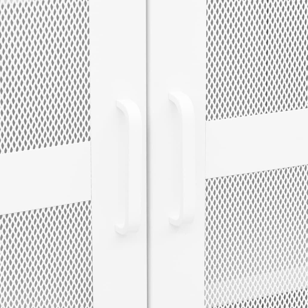 vidaXL Industrial Storage Chest White Metal