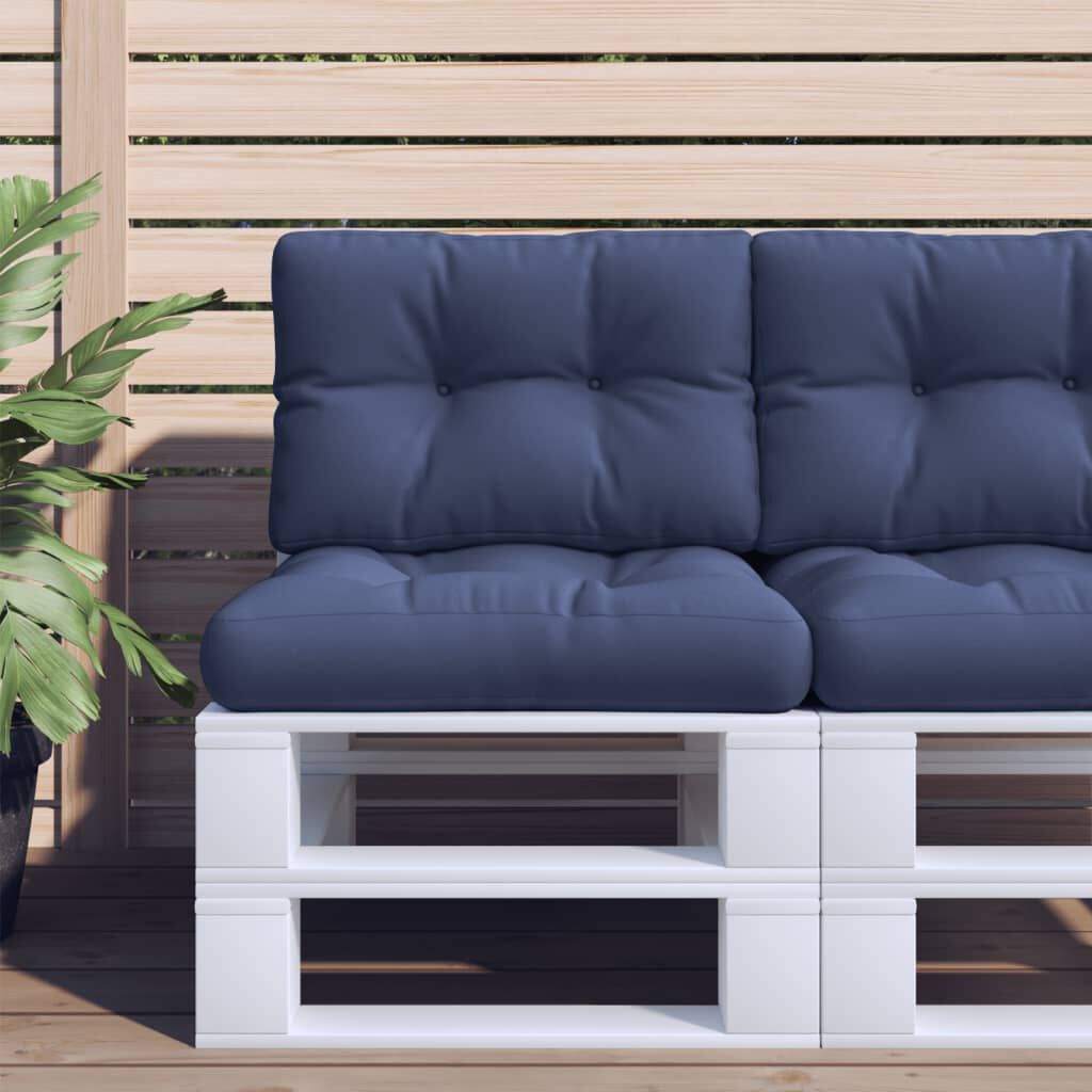 vidaXL Pallet Cushion Navy Blue 50x40x12 cm Fabric