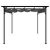 vidaXL Pergola with Retractable Roof Anthracite 3x3 m Steel 180 g/m&sup2;