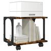 vidaXL Printer Stand 2-Tier Smoked Oak 41x28x33.5 cm Engineered Wood