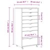 vidaXL Rolling Cabinet with Drawers MOSS Grey Solid Wood Pine