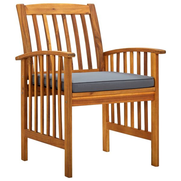 vidaXL Garden Dining Chairs 2 pcs with Cushions Solid Acacia Wood