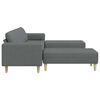 Sofa Set 3 pcs Dark grey Fabric