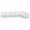 vidaXL Garden Lounge Set | White | Solid Pine Wood | 7 Piece | Modular