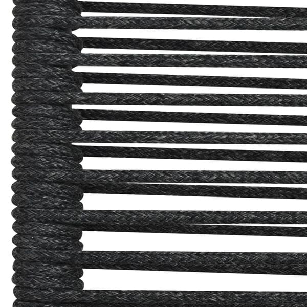 vidaXL Garden Chairs 4 pcs Cotton Rope and Steel Black